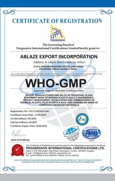 GMP-Certificate-AblazExport-Glass-Pilot-Plants-Manufacturer-scaled
